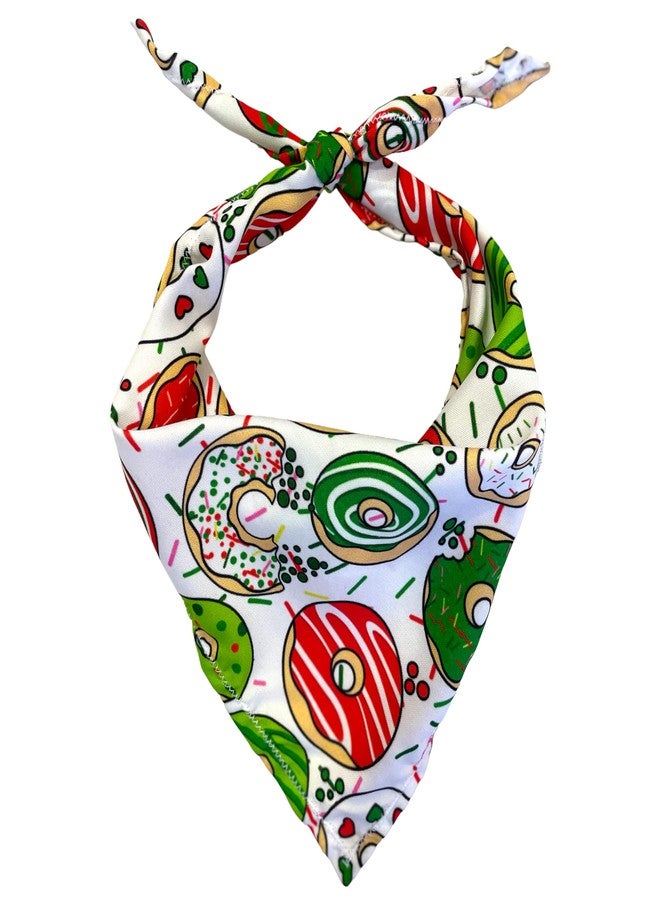 دبليو وشاح كلاب بتصميم دونات مميز لعيد الميلاد | هذا الوشاح الرائع بتصميمه المذهل هو الإكسسوار المثالي للكلاب الكبيرة والمتوسطة والصغيرة. مقاس واحد يناسب الجميع. - Image 2